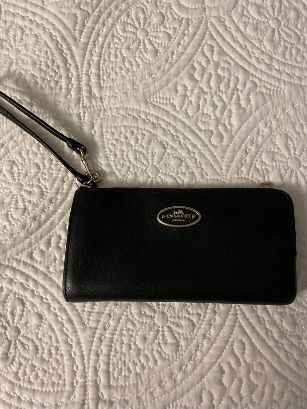 Coach black wristlet